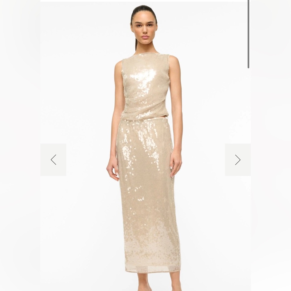 STAUD Casey Skirt- Moon